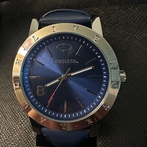Blue and Silver Men's Watch